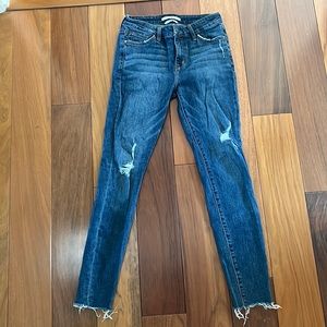 Sam Edelman Distressed Medium Wash Skinny Jeans size 27